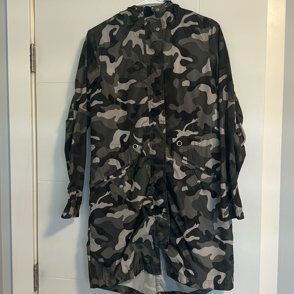 Camo trench coat